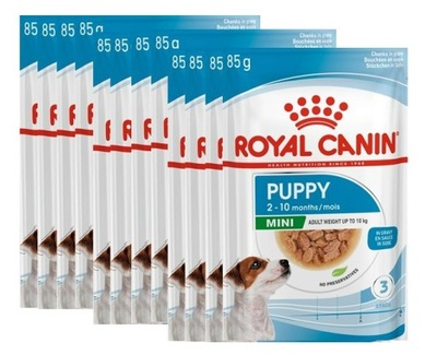 Royal Canin Mini Junior Puppy 12x85g Mokra karma dla szczeniąt w saszetkach