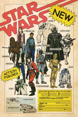 Plakat z filmu Star Wars Action Figures 61x91,5 cm