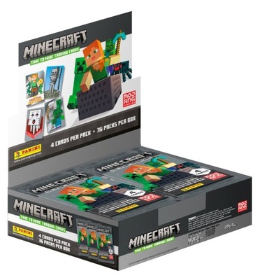 Minecraft Time To Mine Box 36 Saszetek z 144 KARTAMI KOLEKCJONERSKIMI