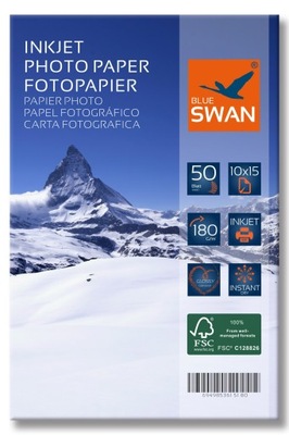 Papier Fotograficzny Błyszczący 10x15 180g 50 szt. Blue Swan