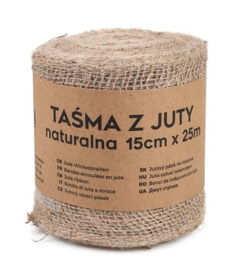 NATURALNA TAŚMA Z JUTY 15 cm x 25 m