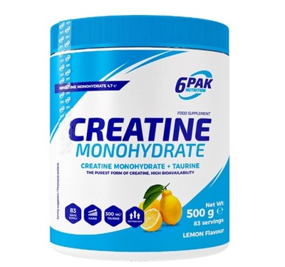 6pak Creatine Monohydrate 500 g kreatyna Cytryna