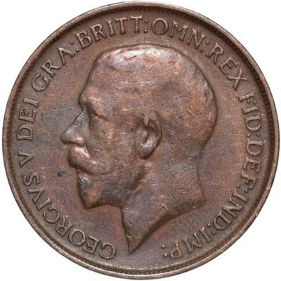 Wielka Brytania 1 penny 1912 H Jerzy V
