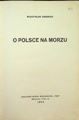 O Polsce na morzu 1933 r.