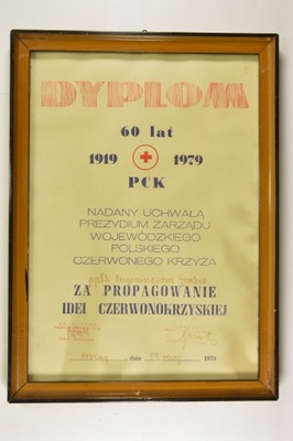 DYPLOM 60 LAT PCK ELBLĄG 1979 r.