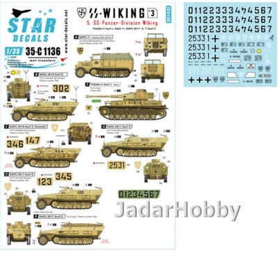 Star Decals 35-C1136 1/35 SS-Wiking # 3.