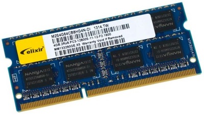 PAMIĘĆ RAM ELIXIR 4GB 1600MHZ DDR3 2Rx8 SODIMM