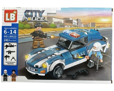 KLOCKI ZESTAW POLICJA AUTO CITY POLICE LB622B