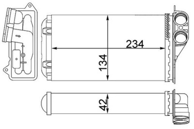 MAHLE AH 218 000S WYMIENNIK CIEPLA, CALEFACCIÓN INTERIOR  