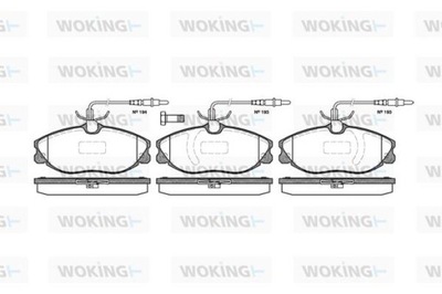 WOKING P704314. КОЛОДКИ ТОРМОЗНЫЕ