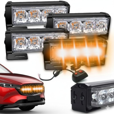 4x лампи попереджувальні led евакуатор ліхтарі дальнє stroboskop pomoc drogowa фото №1