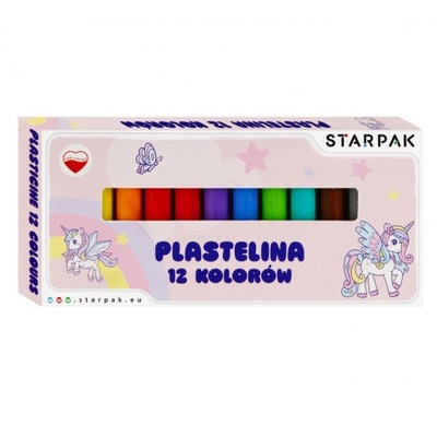 Plastelina 12 kolorów Unicorn Starpak pudełko 1/40