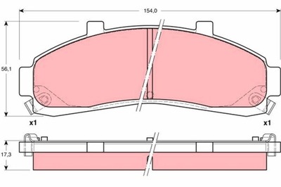 ZAPATAS DE FRENADO FORD PARTE DELANTERA EXPLORER -99 GDB4010  