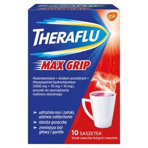 Theraflu Max Grip na przeziębienie i grypę 10 saszetek