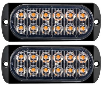 2 X LUZ DE ADVERTENCIA 12 DIODO LUMINOSO LED KOGUT DE EMERGENCIA  