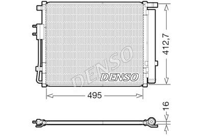 DENSO КОНДЕНСАТОР КОНДИЦИОНЕРА HYUNDAI GRAND SANTA FE SANTA FE III 2.0D