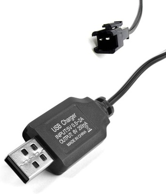 ŁADOWARKA USB 6V NI-MH 250mA JST-SM