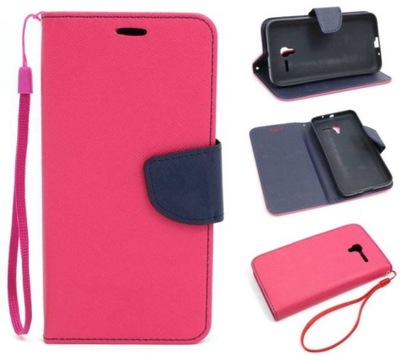 Etui OBUDOWA Fancy do Alcatel POP 3 5.0" różo Case Pokrowiec