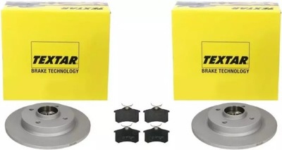 Textar тормозные диски+ тормозные колодки задняя citroen c4 cactus peugeot 208 2008 244mm фото №1