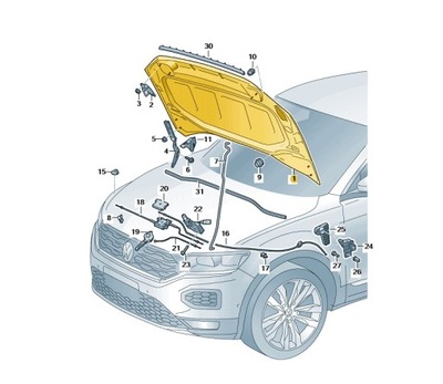Крышка передняя vw t-roc oe: 2ga823031a фото №1