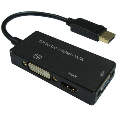 Adapter DisplayPort - VGA/DVI/HDMI v1.2 aktywny
