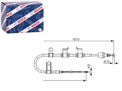 ТРОС ТОРМОЗНОЙ РУЧНОГО ЗАД L HYUNDAI GETZ 1.1-1.6 09.02-12.10 BOSCH