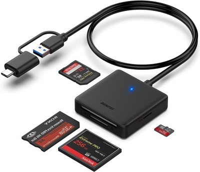 CZYTNIK KART PAMIĘCI BENFEI USB/USB C SD MS CF