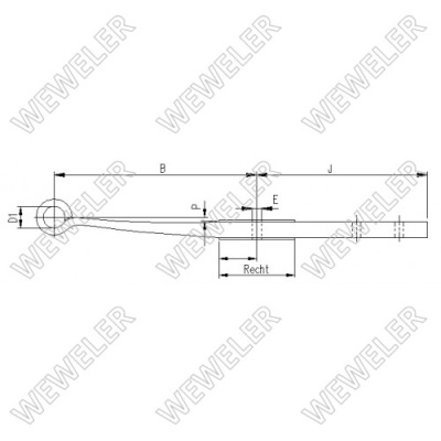 Ресора weweler 1-piórowy f001a037bu75 фото №1