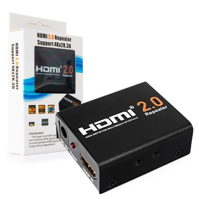 HDMI Repeater Wzmacniacz Sygnału 4Kx2K 60Hz Spacetronik HDRE02 Złączka