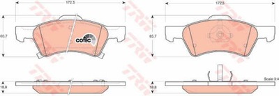 ZAPATAS DE FRENADO PARTE DELANTERA TRW GDB4129  