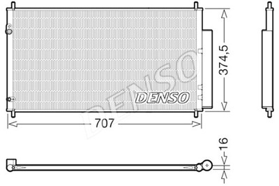 DENSO CONDENSADOR DE ACONDICIONADOR HONDA CIVIC IX 1.4 1.6D 2.2D 02.12-  