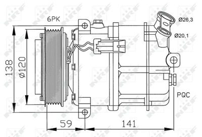 КОМПРЕССОР КОНДИЦИОНЕРА FIAT CROMA 05- NRF32191