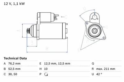 BOSCH СТАРТЕР AUDI A3 TT FORD GALAXY I GALAXY MK I SEAT ALHAMBRA