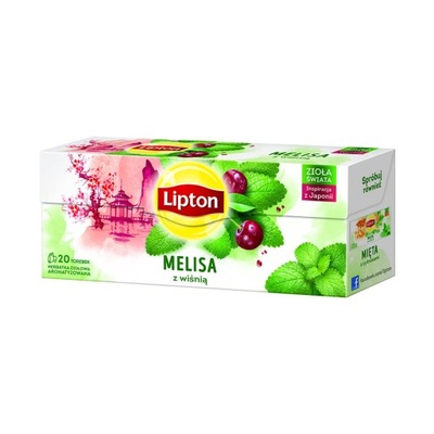 Lipton Zioła Świata Melisa z wiśnią 20 torebek