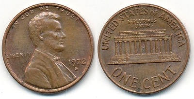 USA 1 Cent - 1972r S ... Monety (nr3)