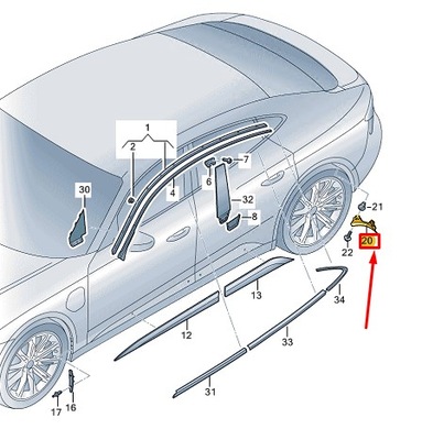 Audi e-tron gt rear правий wheel cover 4j3853818 фото №1