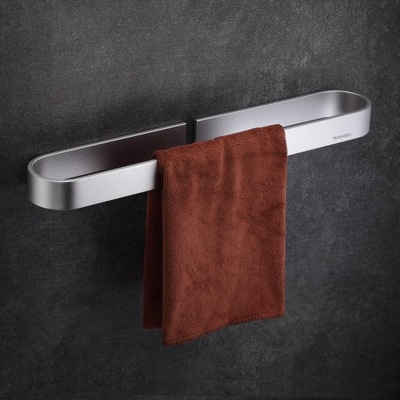Wangel srebrny wieszak na ręczniki bez wiercenia 40cm