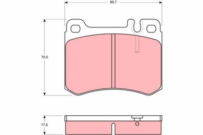 КОЛОДКИ ГАЛЬМІВНІ DB ПЕРЕД R107 SL 3,0-5,0 85-89 GDB929