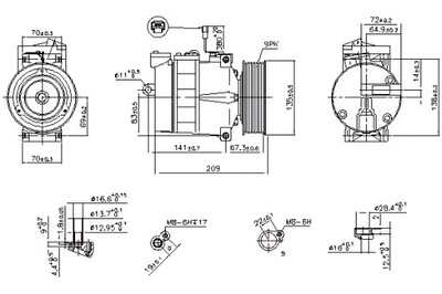 NISSENS COMPRESOR DE ACONDICIONADOR MERCEDES ACTROS ACTROS MP2 MP3 ZETROS  