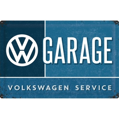 PLACA SZYLD VOLKSWAGEN GARAGE VW BLASZANY 40X60  