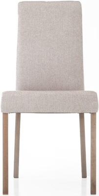 Krzesło tapicerowane białe dąb lefkas do salonu