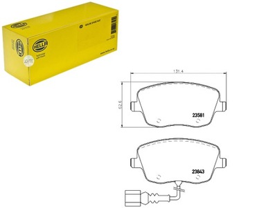 HELLA JUEGO ZAPATAS DE FRENADO 37338 PAD1252 13  