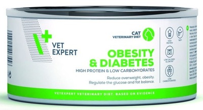 VETEXPERT 4T Vet. Diet Cat Obesity Diabestes 100g