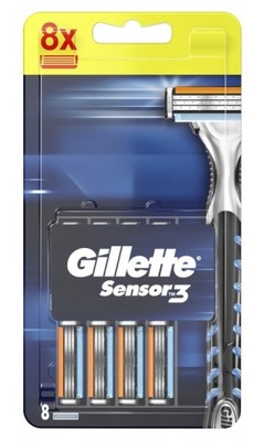 GILLETTE SENSOR 3 WKŁADY WYMIENNE DO GOLENIA 8szt