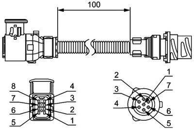 HELLA ASORTYMENT ZLACZY CABLES ADAPTADOR DAF 75 CF CF CF 65 CF 75 CF 85  