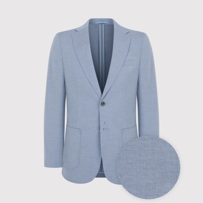 Niebieska marynarka męska w biały mikrowzór Pako Lorente roz. 50/182