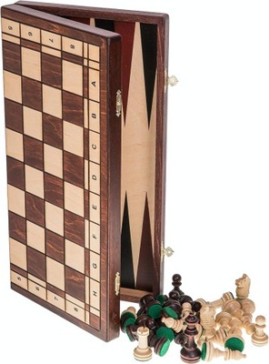 SQUARE - Gra z drewna SENATOR 3-1 - Szachy - Backgammon - Warcaby
