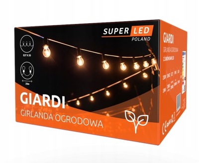 Girlanda ogrodowa LED 20m 20x żarówki LED E27