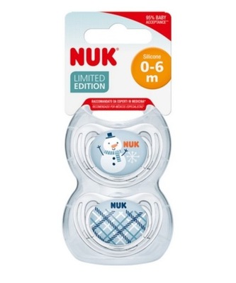 NUK smoczek uspokajający LIMITED EDITION bałwanek 0-6m 2pak