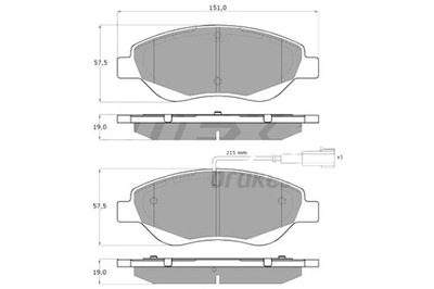 TOMEX BRAKES ZAPATAS DE FRENADO FIAT STILO 1.9JTD - 2.4 20V 01-  